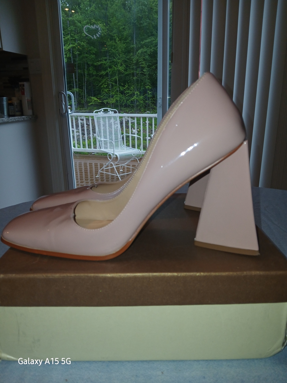 Classic Block Heel Pumps in Blush Pink - Women